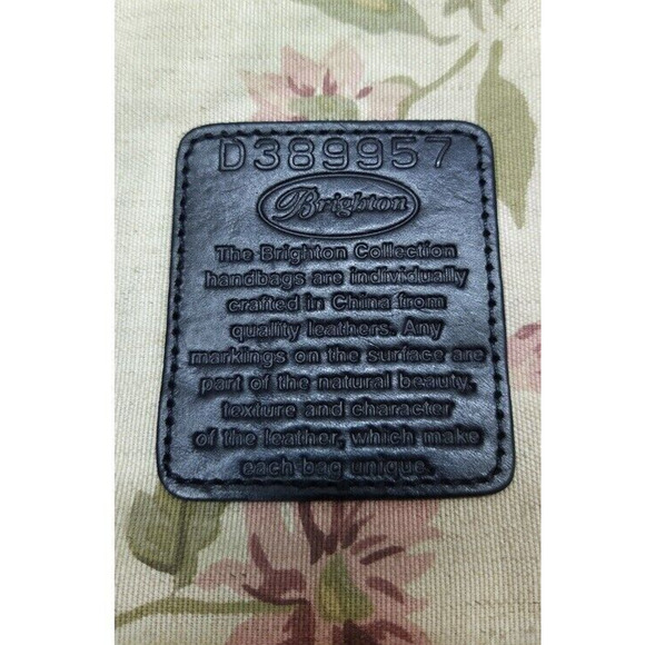 Brighton Black Pebbled Leather Pockets Double Handles Tote Shoulder Bag - Picture 12 of 14